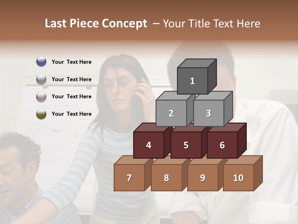 Three Office Workers PowerPoint Template
