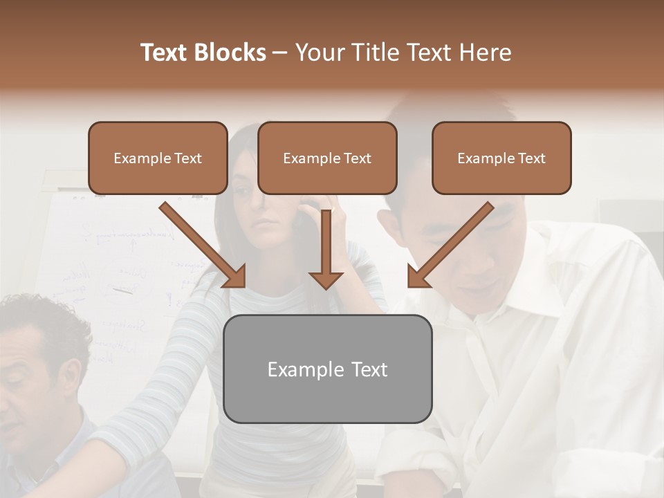Three Office Workers PowerPoint Template