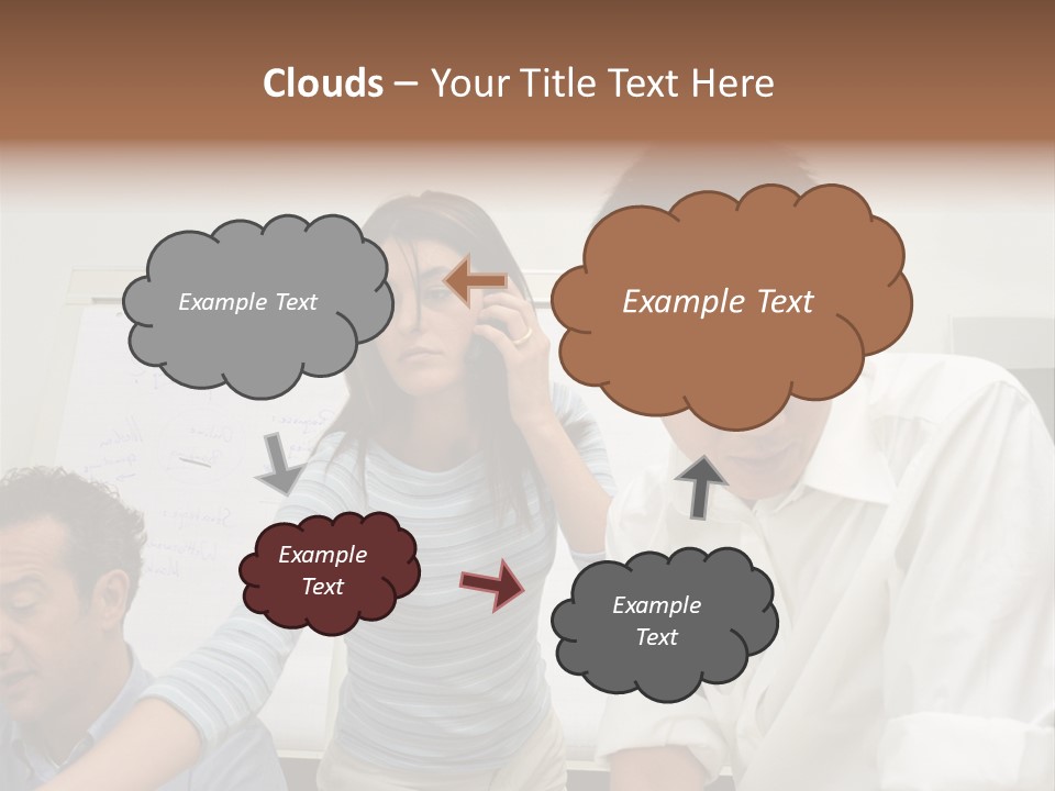 Three Office Workers PowerPoint Template