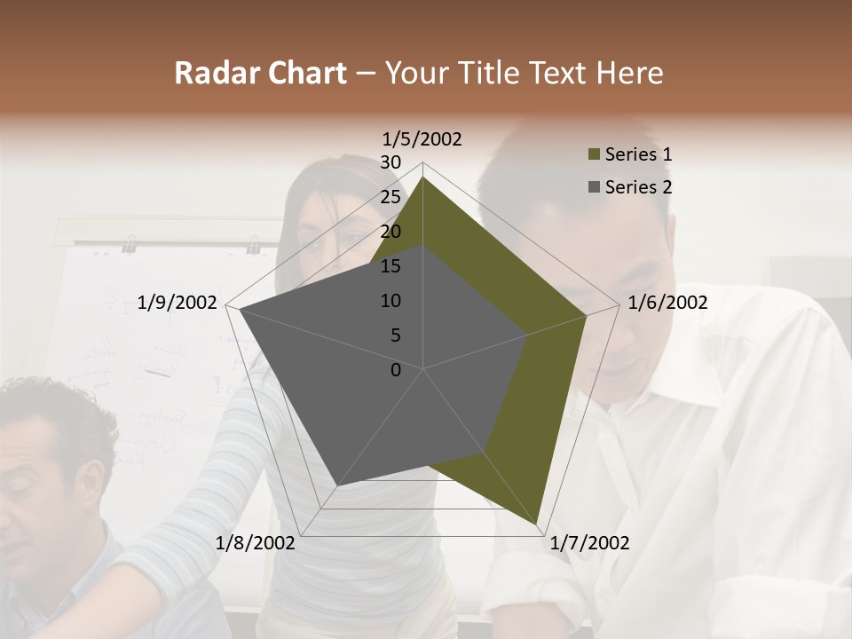 Three Office Workers PowerPoint Template