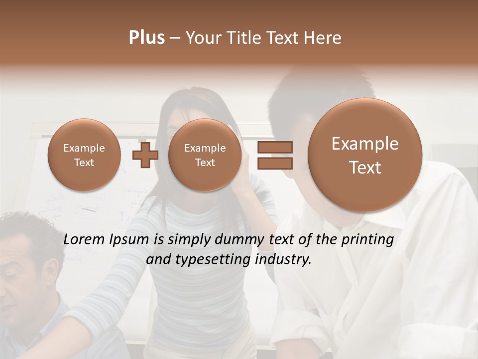 Three Office Workers PowerPoint Template