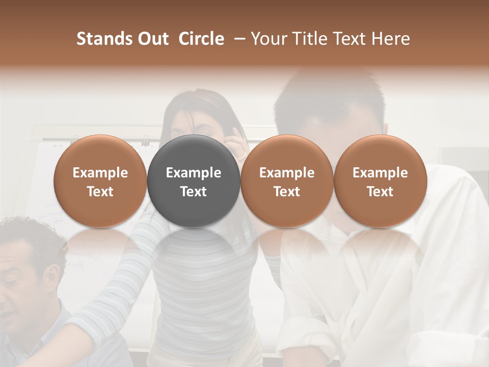 Three Office Workers PowerPoint Template