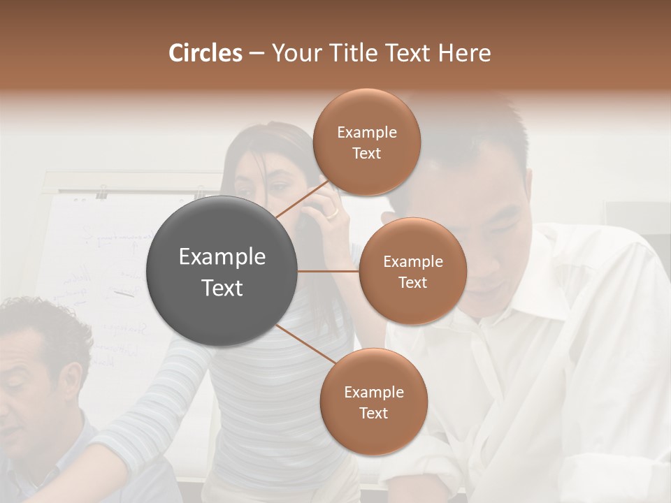 Three Office Workers PowerPoint Template