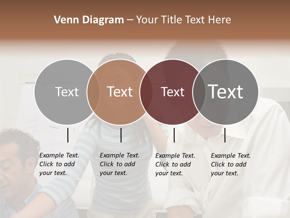 Three Office Workers PowerPoint Template