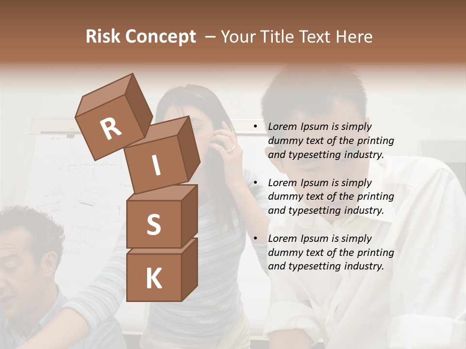 Three Office Workers PowerPoint Template