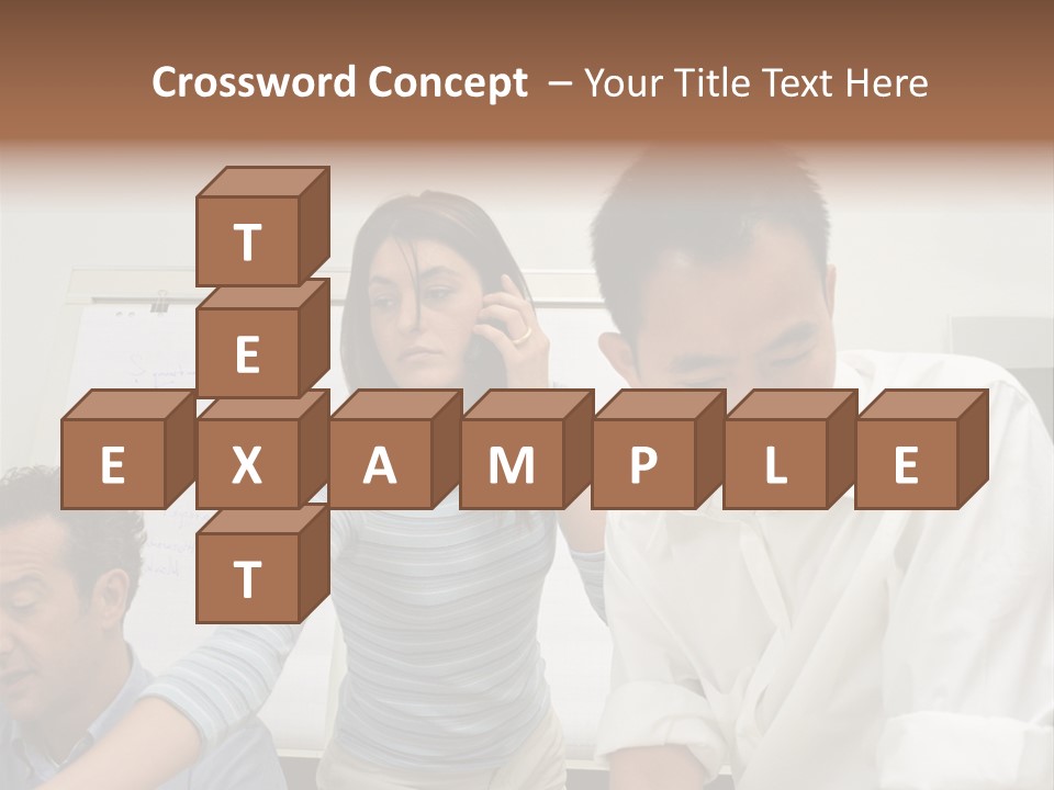 Three Office Workers PowerPoint Template