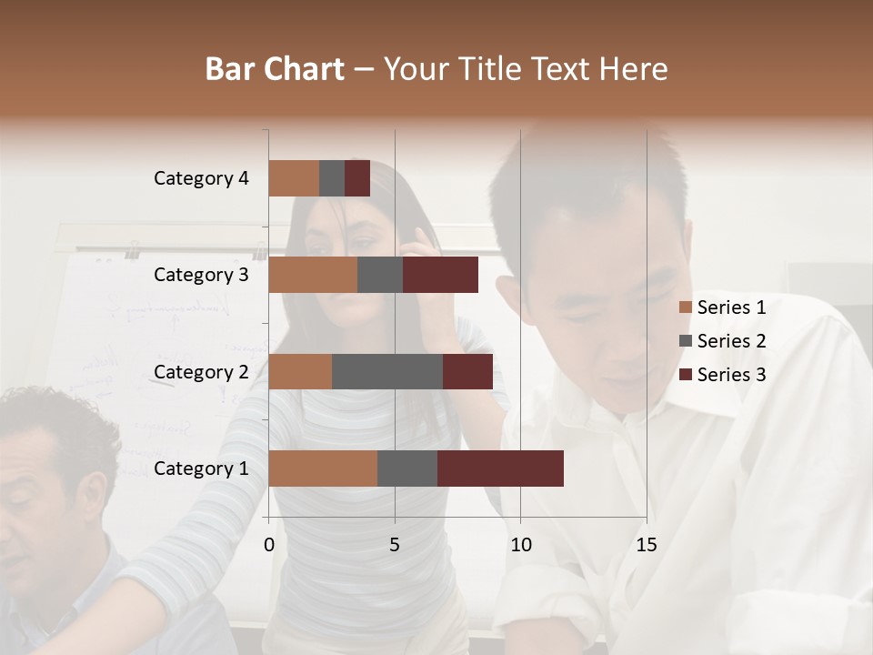 Three Office Workers PowerPoint Template