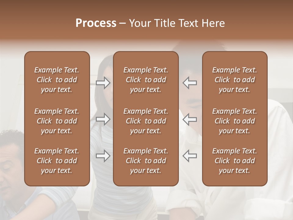 Three Office Workers PowerPoint Template