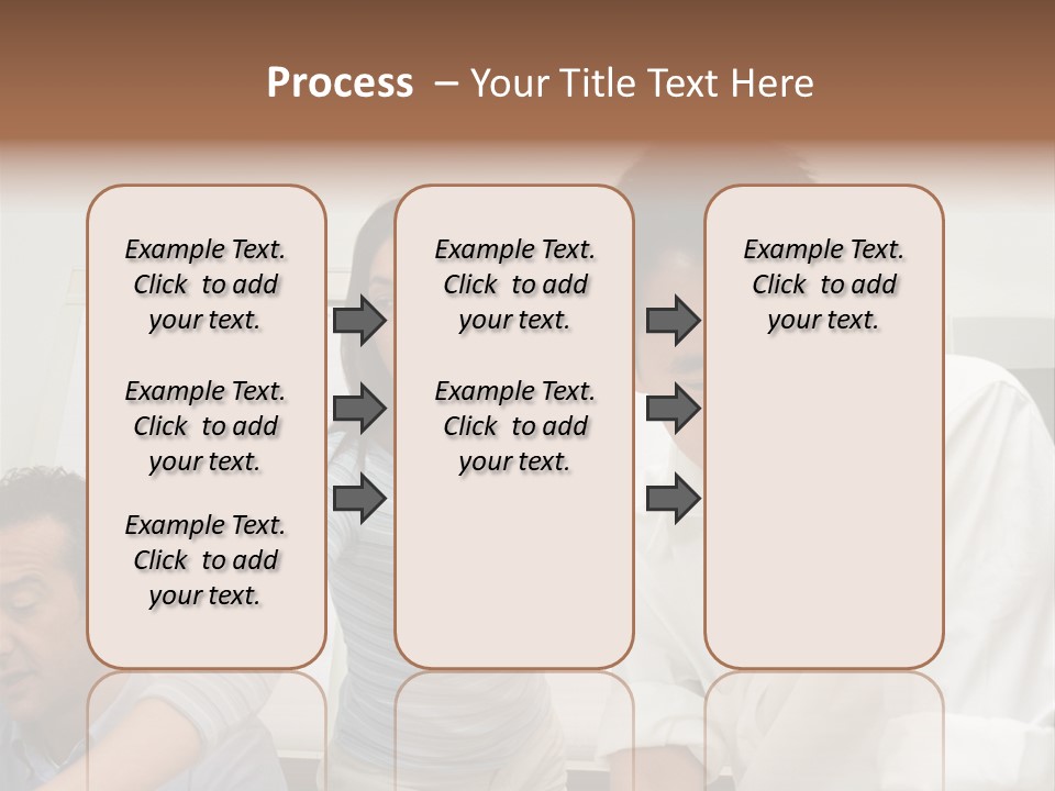 Three Office Workers PowerPoint Template