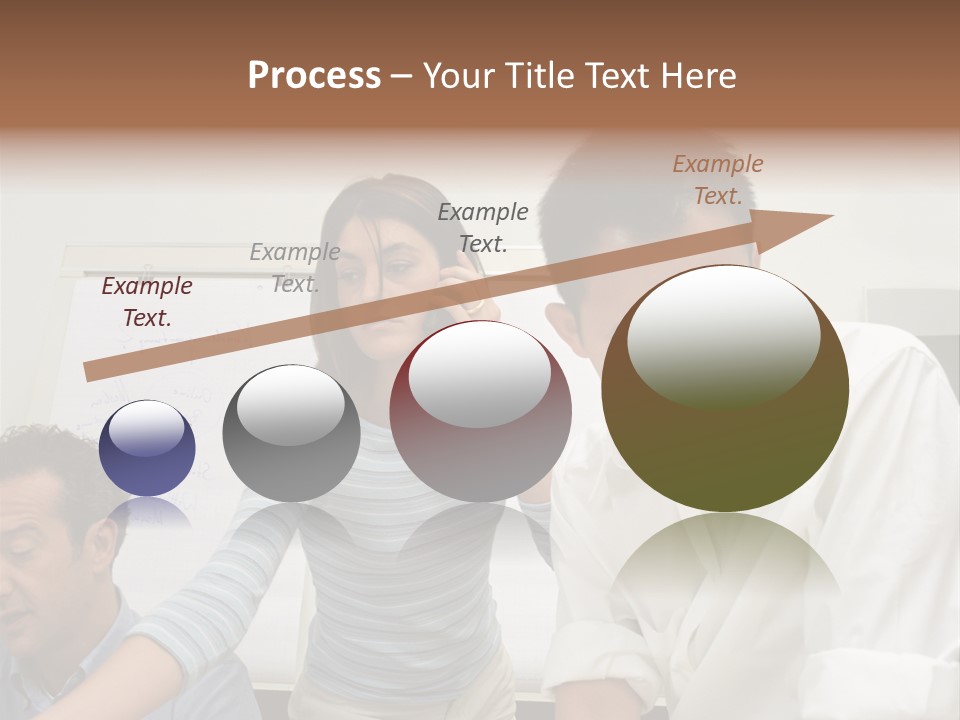 Three Office Workers PowerPoint Template