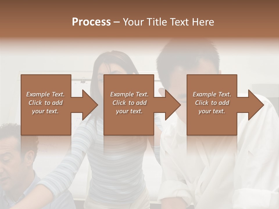 Three Office Workers PowerPoint Template