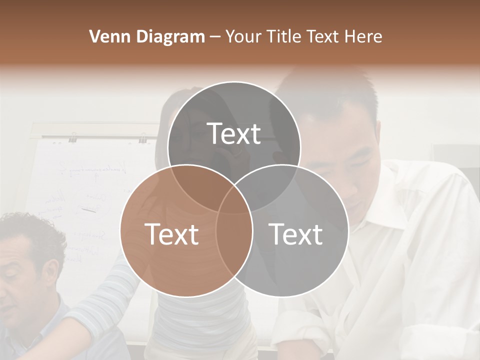 Three Office Workers PowerPoint Template