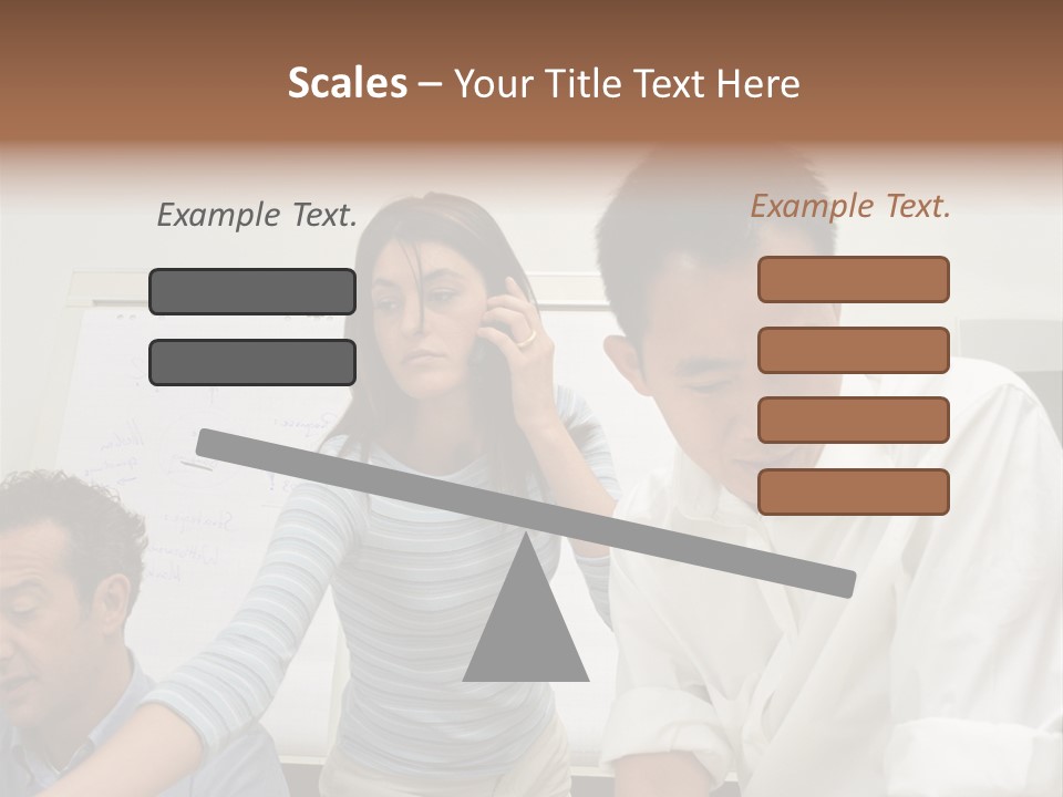 Three Office Workers PowerPoint Template
