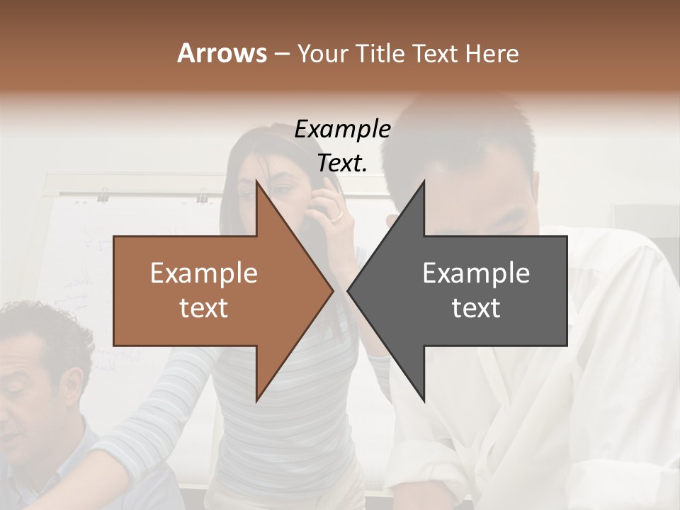 Three Office Workers PowerPoint Template