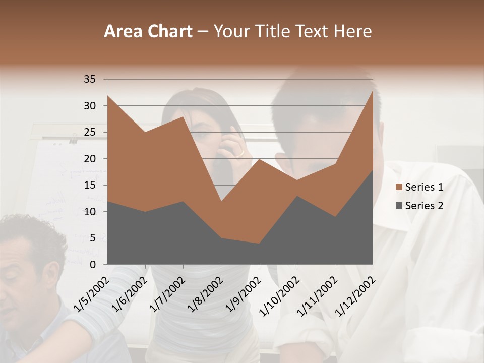 Three Office Workers PowerPoint Template