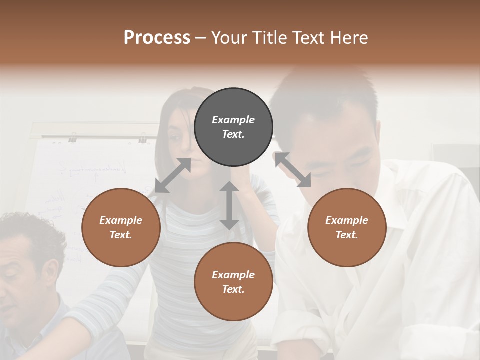Three Office Workers PowerPoint Template