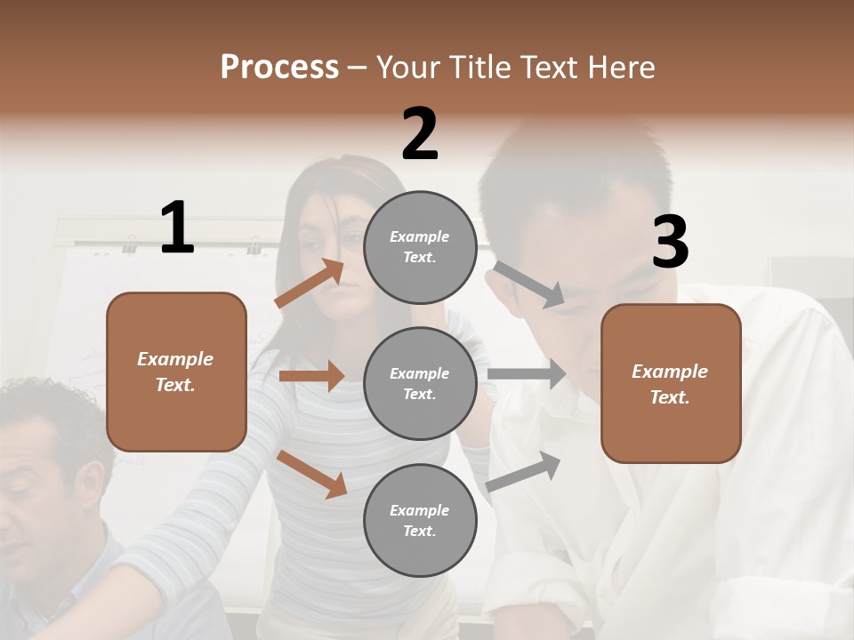 Three Office Workers PowerPoint Template