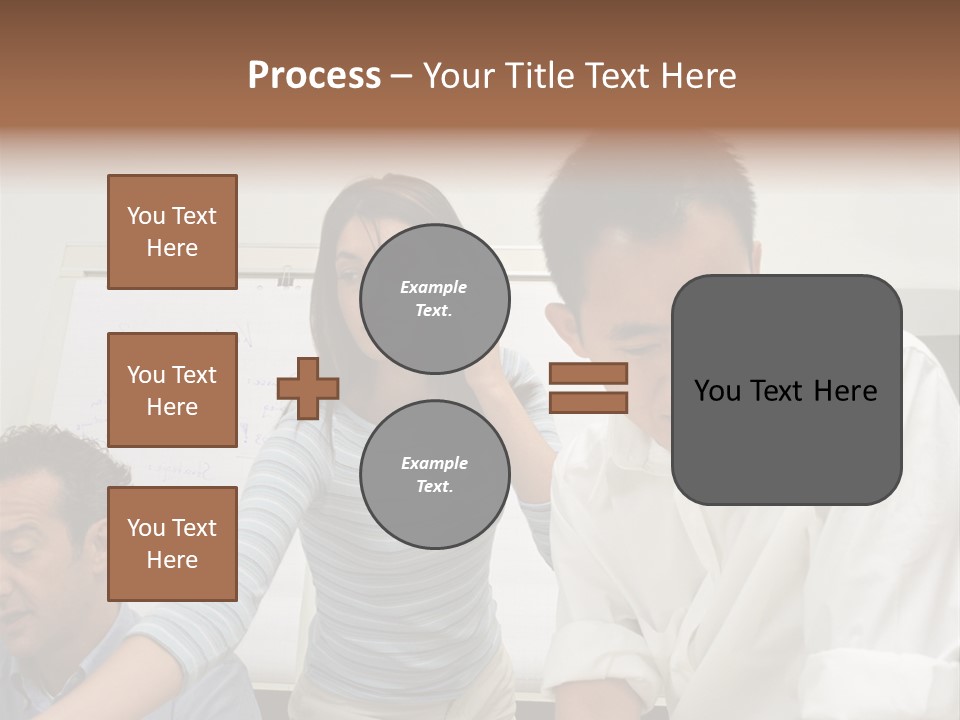 Three Office Workers PowerPoint Template