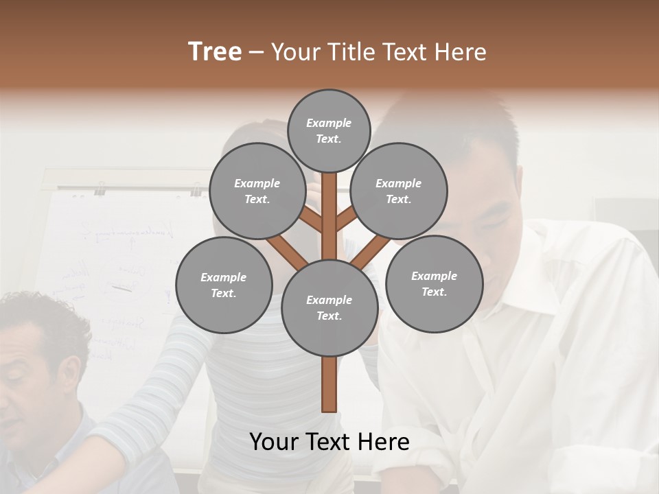 Three Office Workers PowerPoint Template