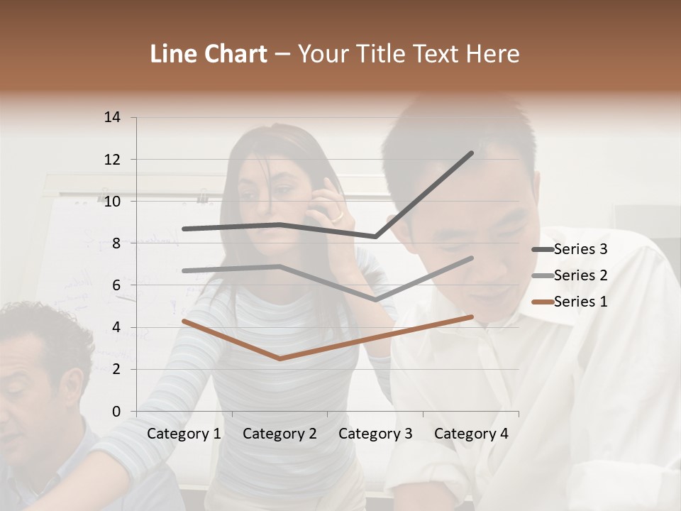 Three Office Workers PowerPoint Template