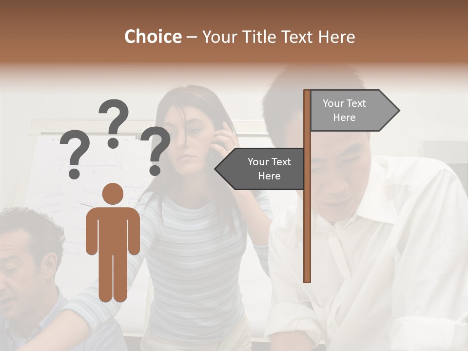 Three Office Workers PowerPoint Template