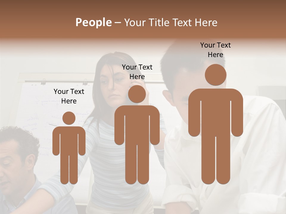 Three Office Workers PowerPoint Template