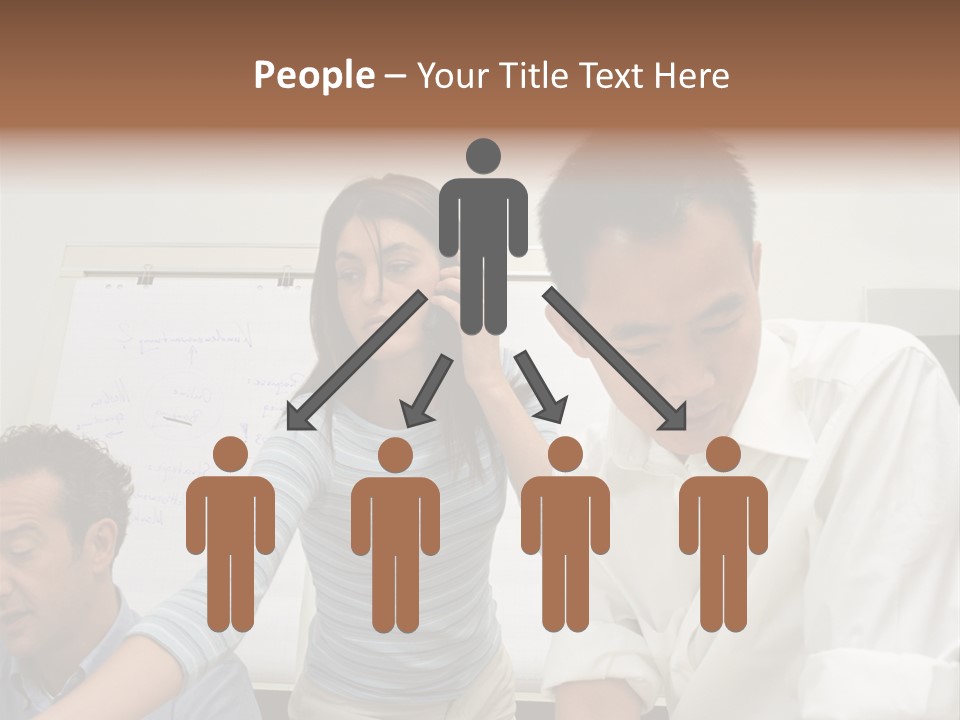 Three Office Workers PowerPoint Template