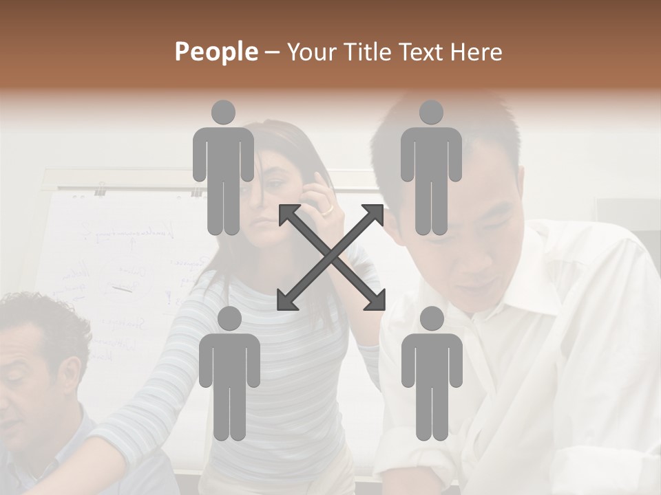 Three Office Workers PowerPoint Template