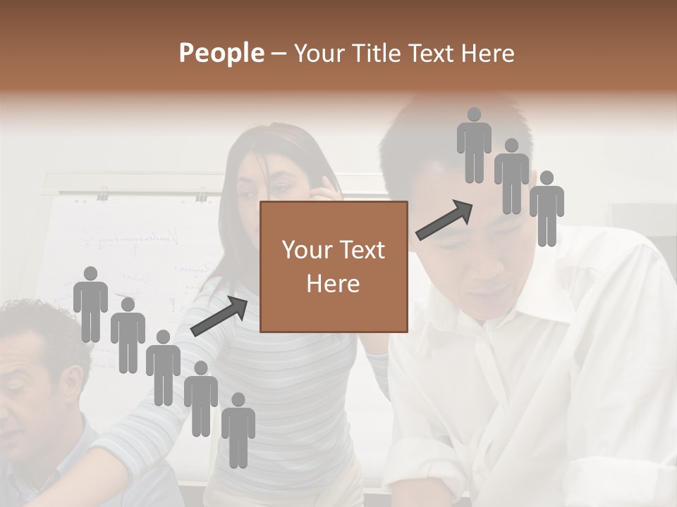 Three Office Workers PowerPoint Template