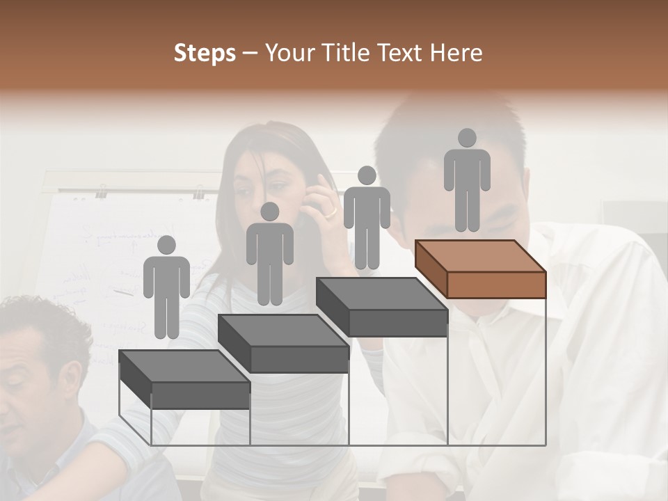Three Office Workers PowerPoint Template