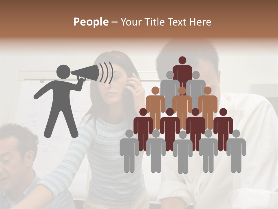 Three Office Workers PowerPoint Template