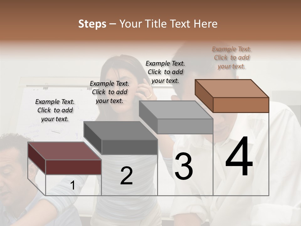 Three Office Workers PowerPoint Template