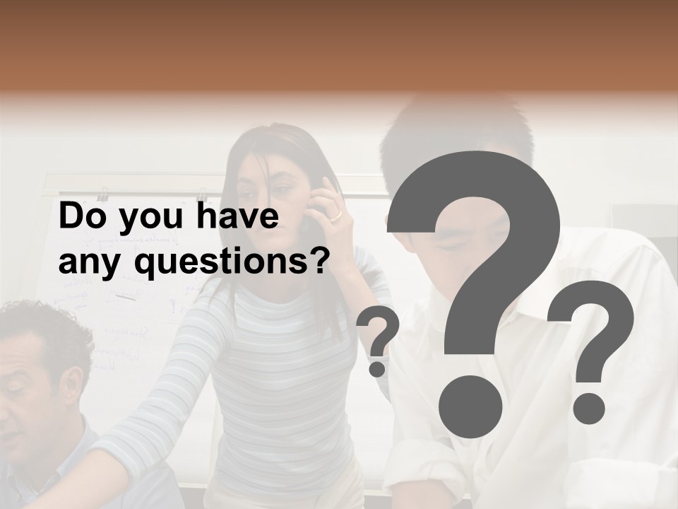 Three Office Workers PowerPoint Template