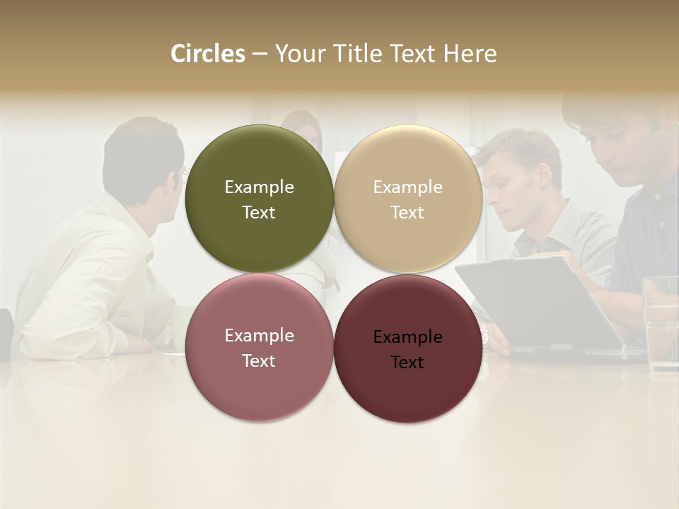 Office Workers In Meeting PowerPoint Template