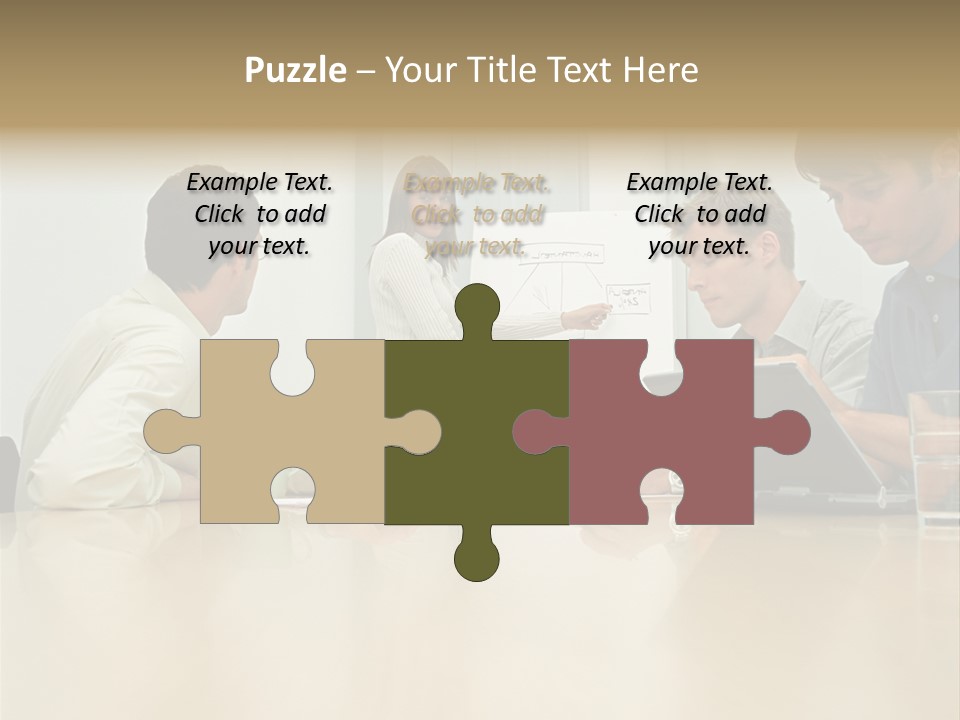 Office Workers In Meeting PowerPoint Template