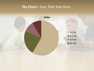 Office Workers In Meeting PowerPoint Template