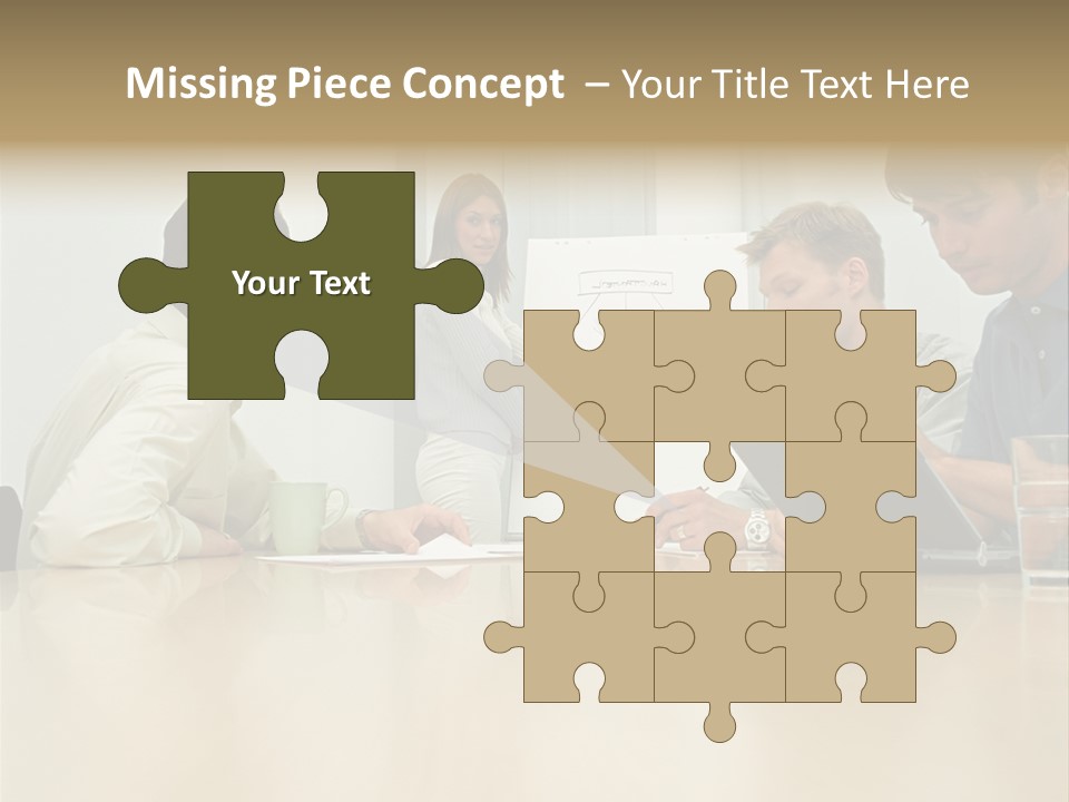 Office Workers In Meeting PowerPoint Template