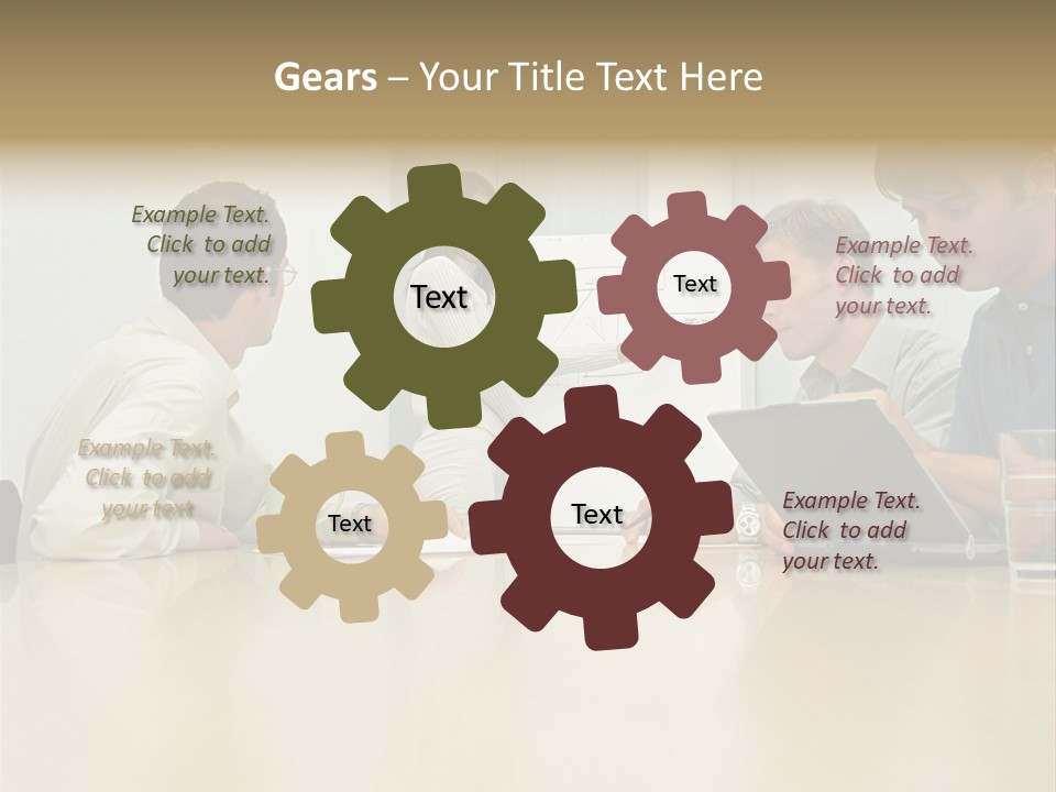 Office Workers In Meeting PowerPoint Template