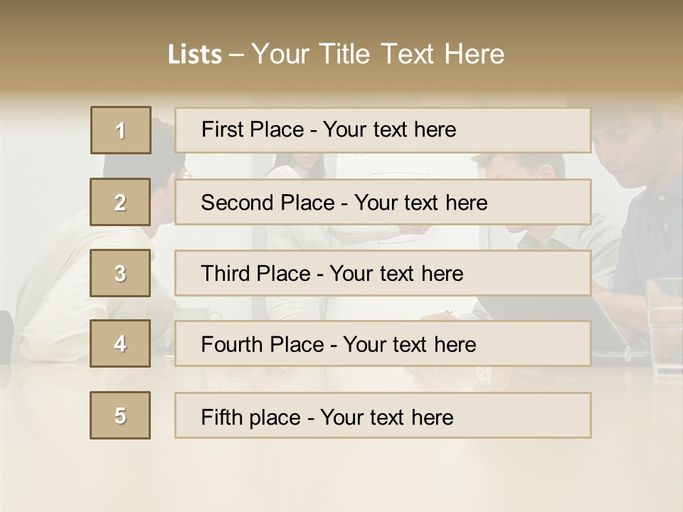 Office Workers In Meeting PowerPoint Template