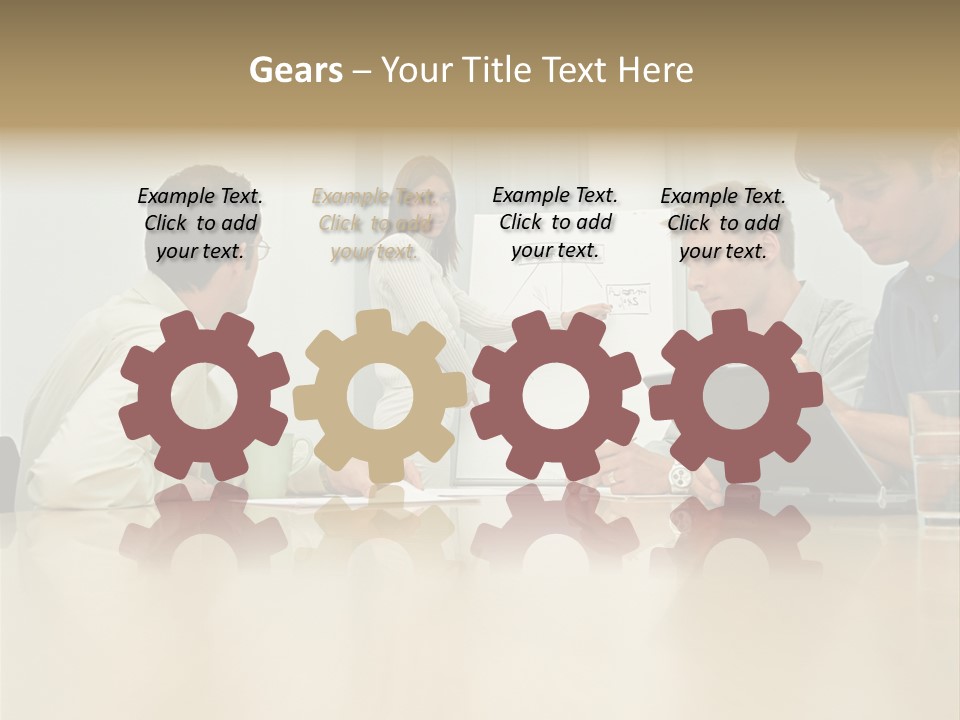 Office Workers In Meeting PowerPoint Template