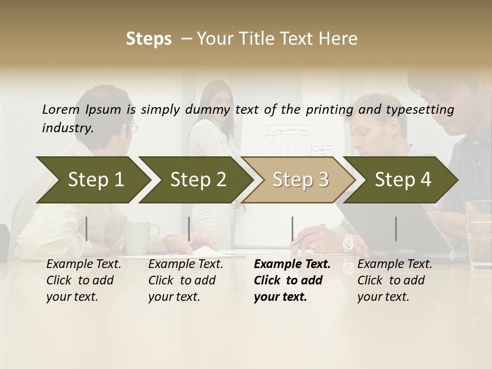 Office Workers In Meeting PowerPoint Template