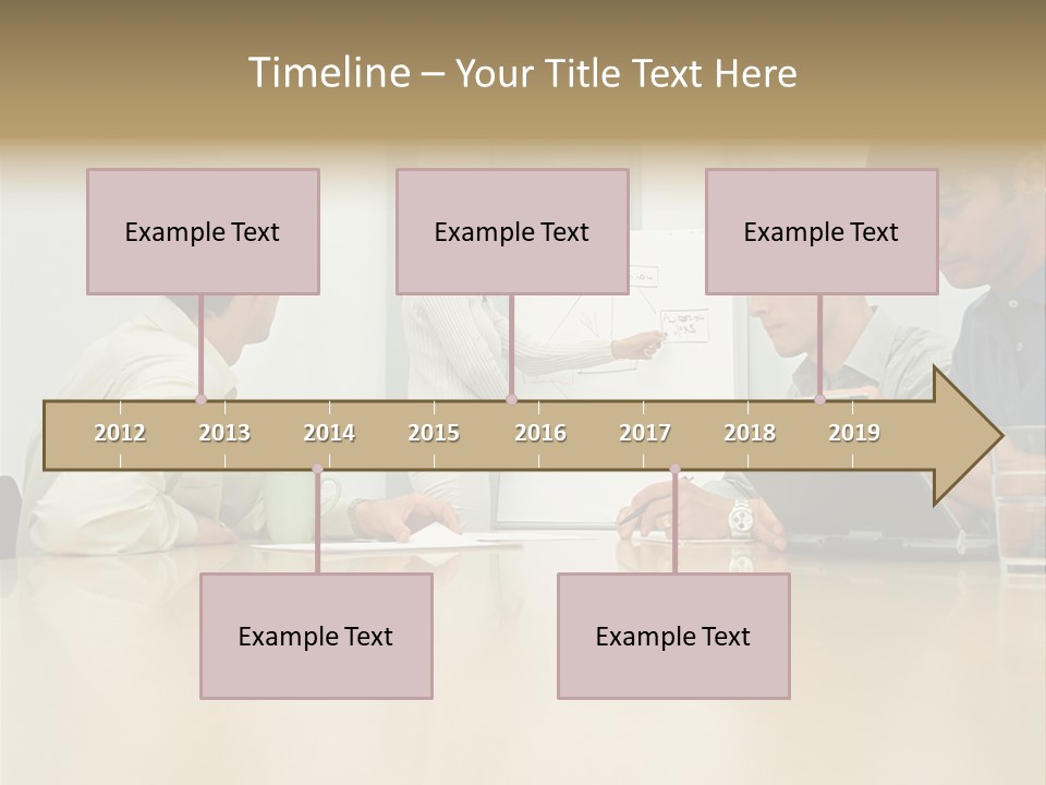 Office Workers In Meeting PowerPoint Template