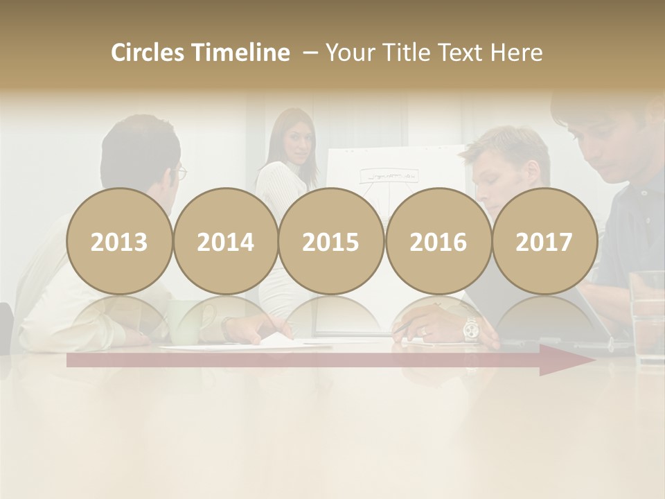 Office Workers In Meeting PowerPoint Template