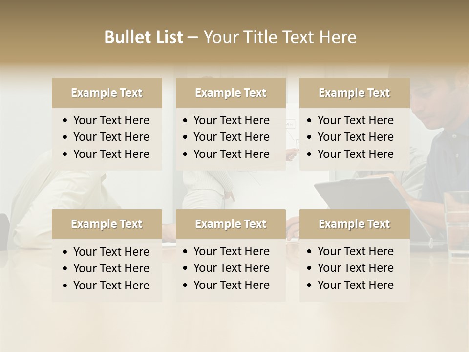 Office Workers In Meeting PowerPoint Template