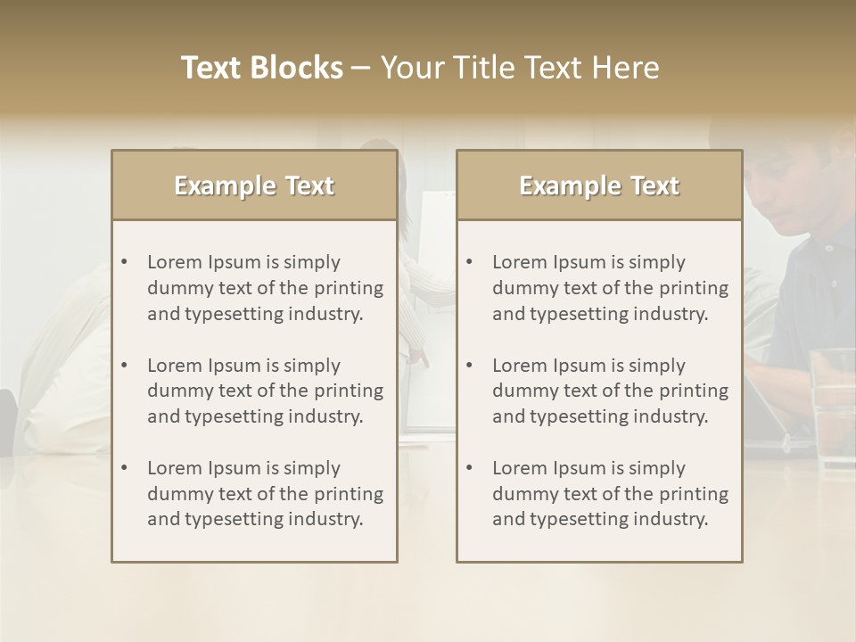 Office Workers In Meeting PowerPoint Template