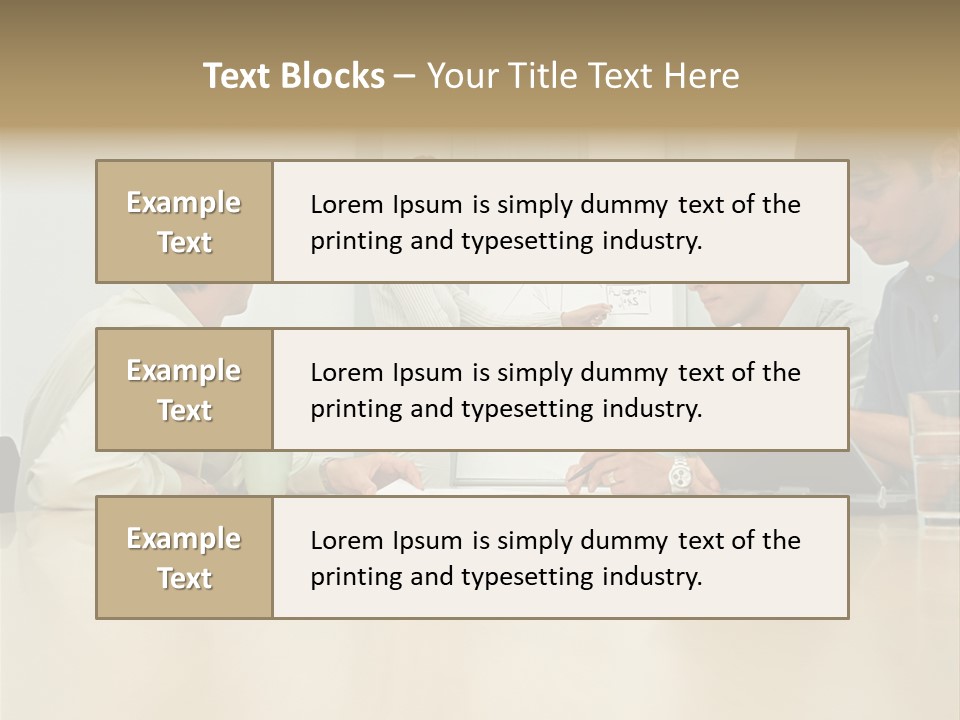 Office Workers In Meeting PowerPoint Template