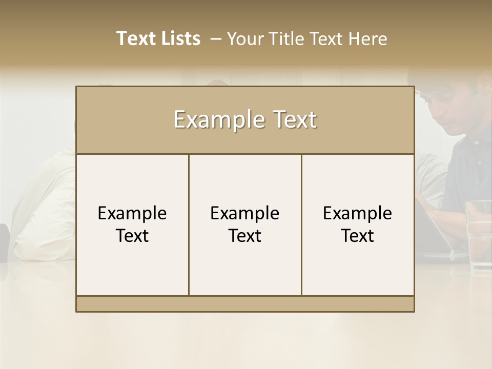 Office Workers In Meeting PowerPoint Template