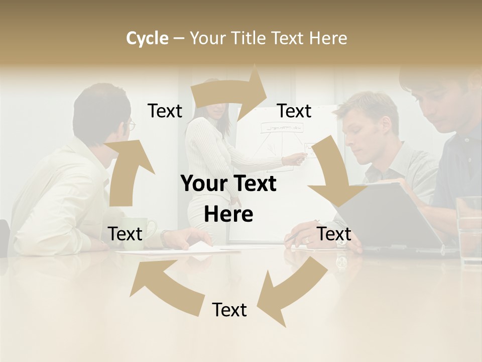 Office Workers In Meeting PowerPoint Template