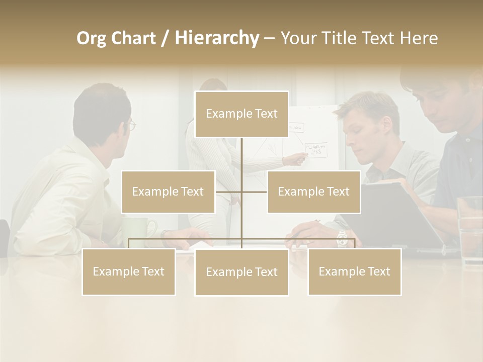 Office Workers In Meeting PowerPoint Template
