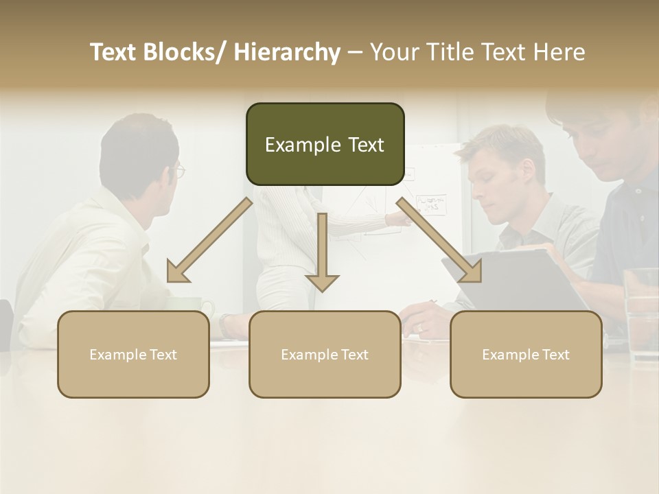 Office Workers In Meeting PowerPoint Template